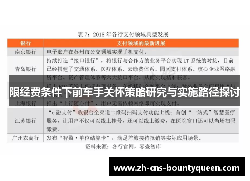 限经费条件下前车手关怀策略研究与实施路径探讨